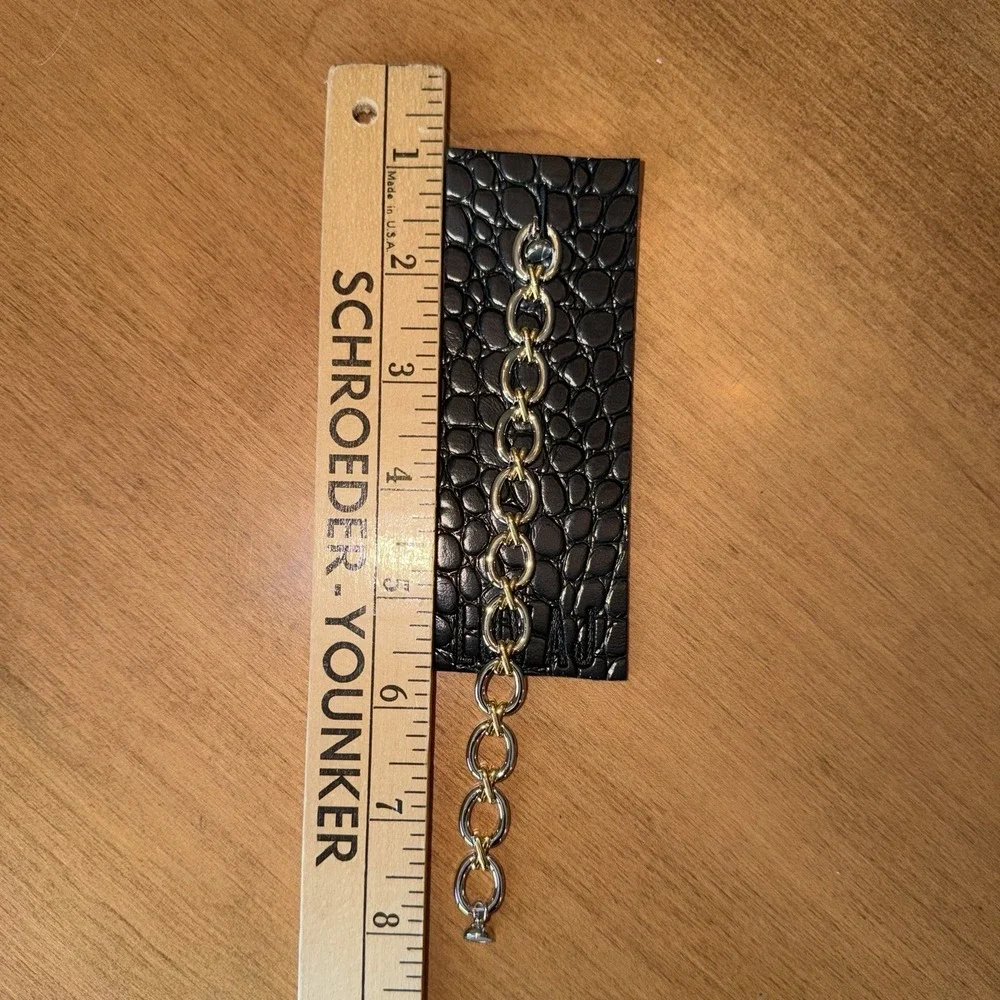NEW Luv‎ Aj Two Tone Chain Bracelet With Magnetic Clasp
